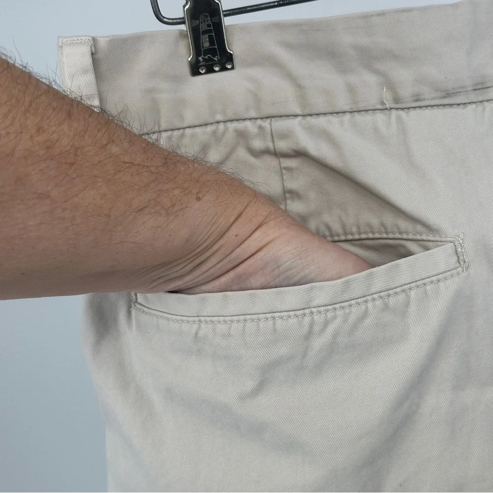 Men's‎ 36/32 Banana Republic Classic Cream Pants Chinos Flat Front Khakis